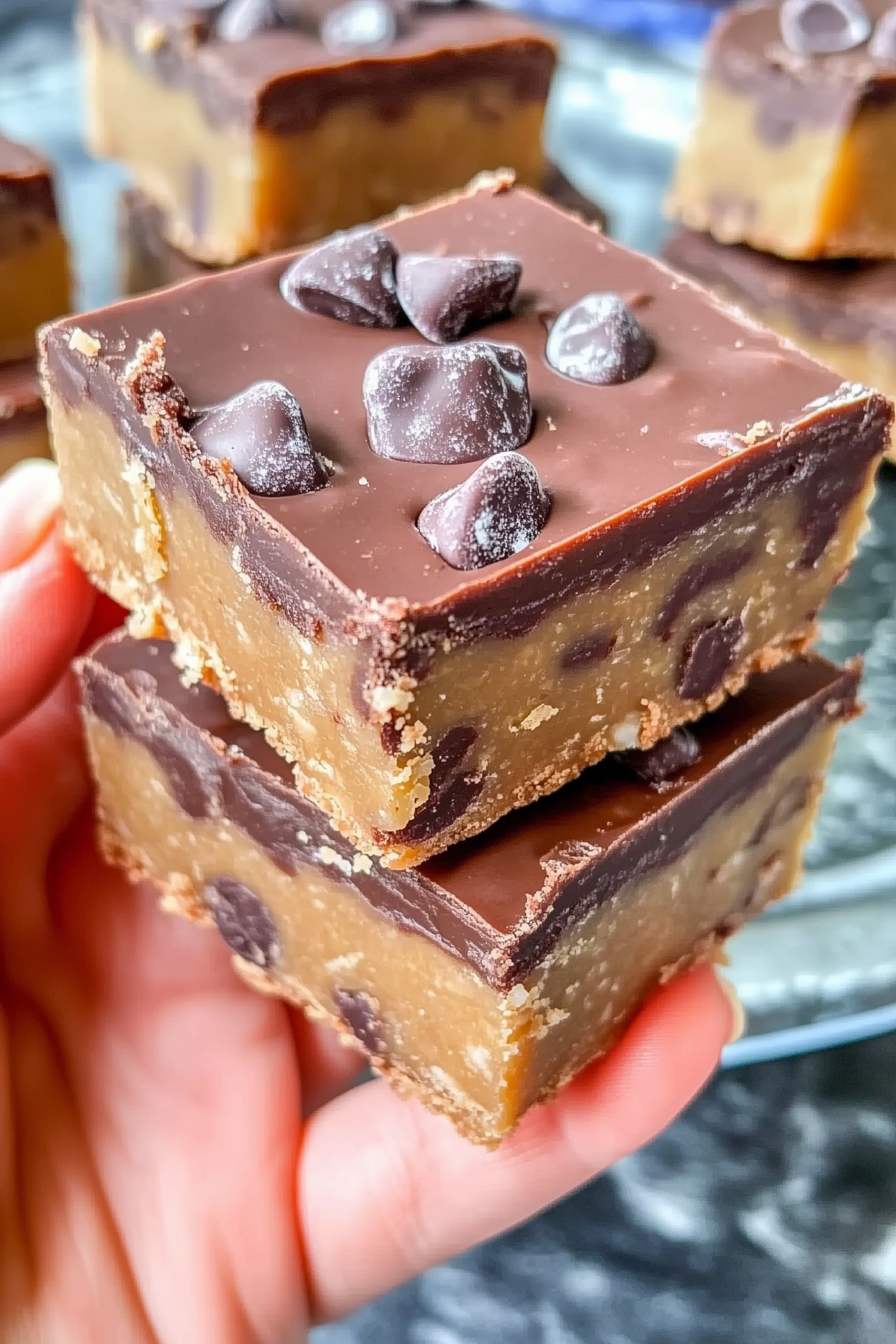 Healthy No Bake Cookie Dough Bars 1 scaled
