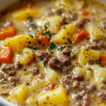 Creamy Potato Hamburger Soup 1