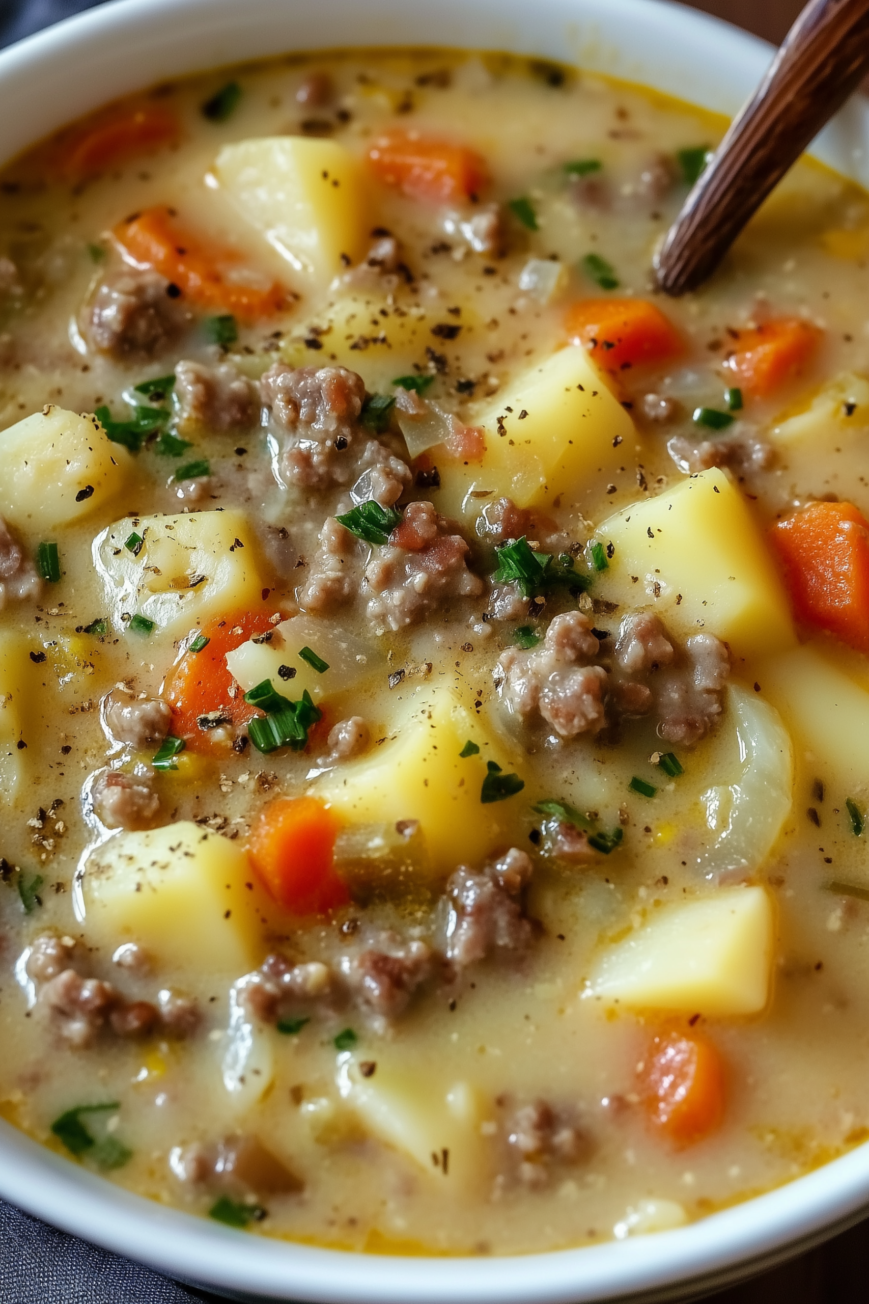 Creamy Potato Hamburger Soup 2 scaled