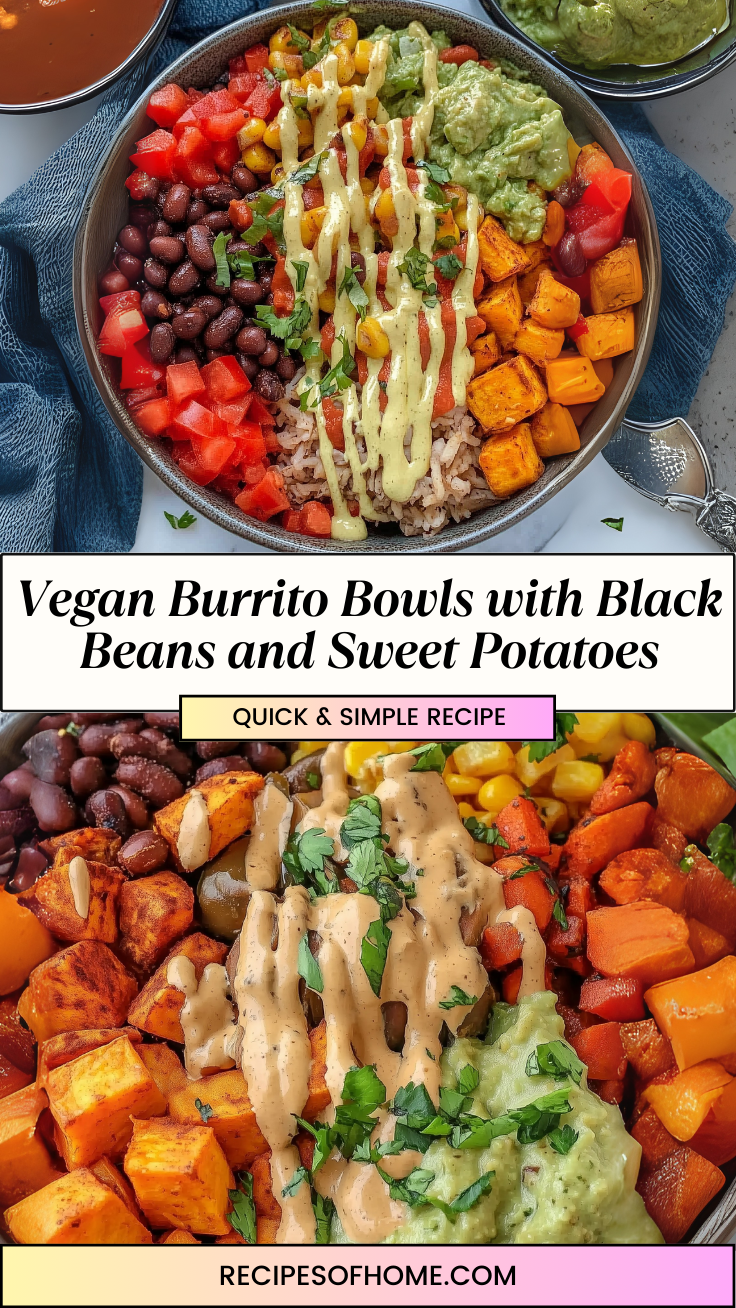 Vegan Burrito Bowls with Black Beans and Sweet Potatoes 3