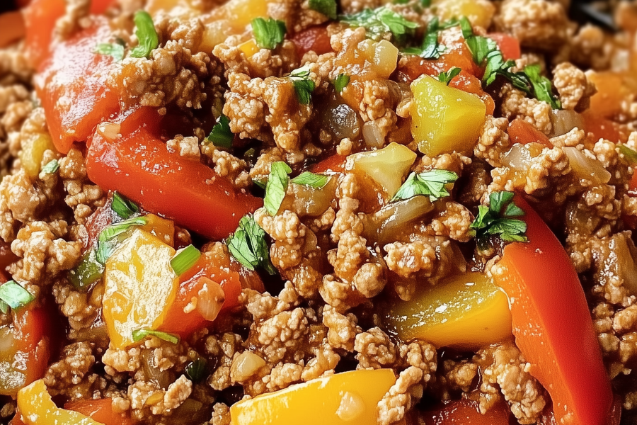 Ground Turkey and Peppers Stir Fry 1