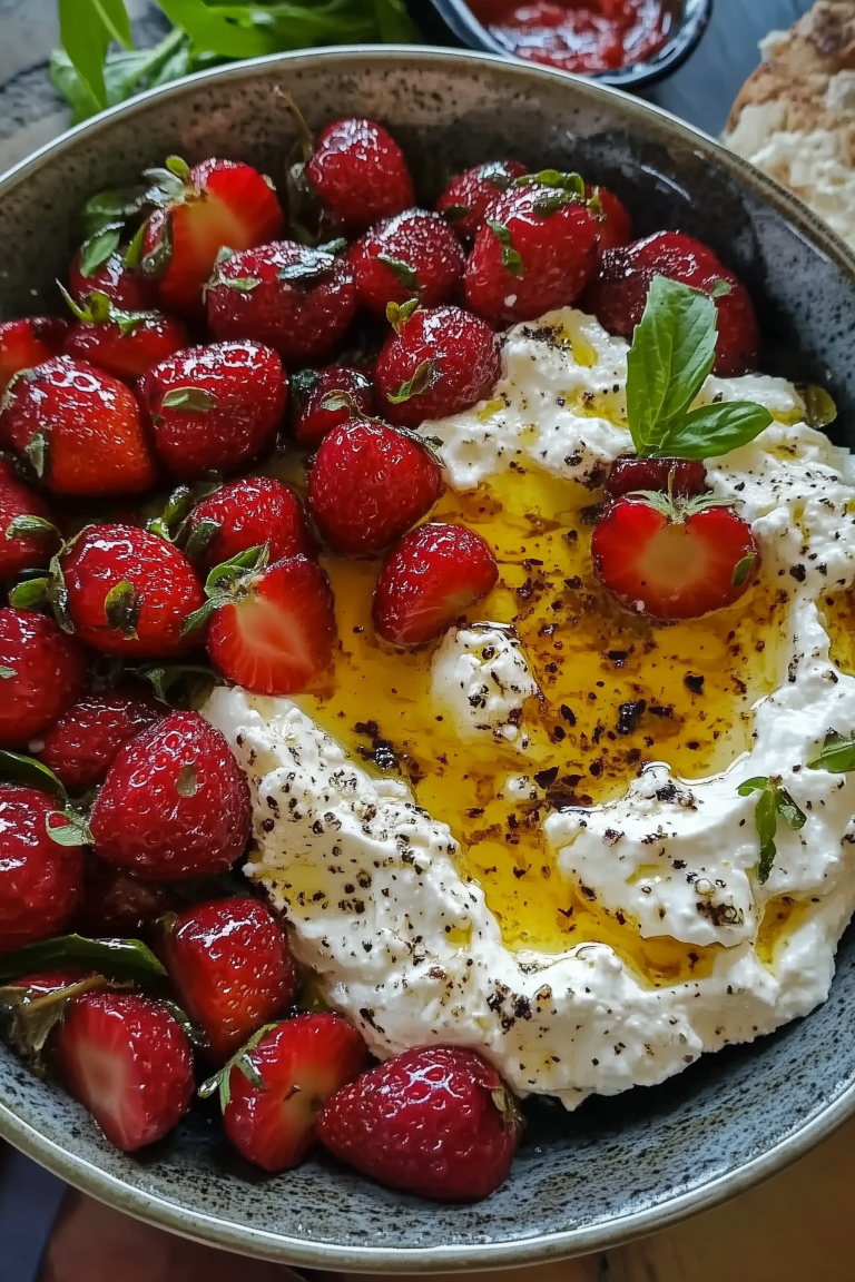 Whipped Feta with Roasted Strawberries 1