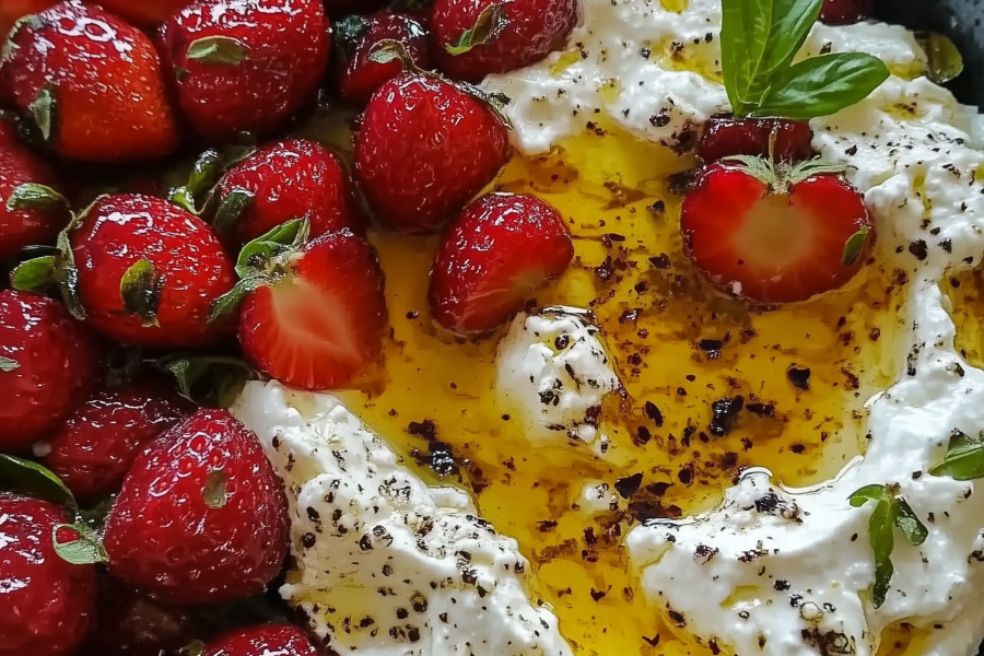Whipped Feta with Roasted Strawberries 1