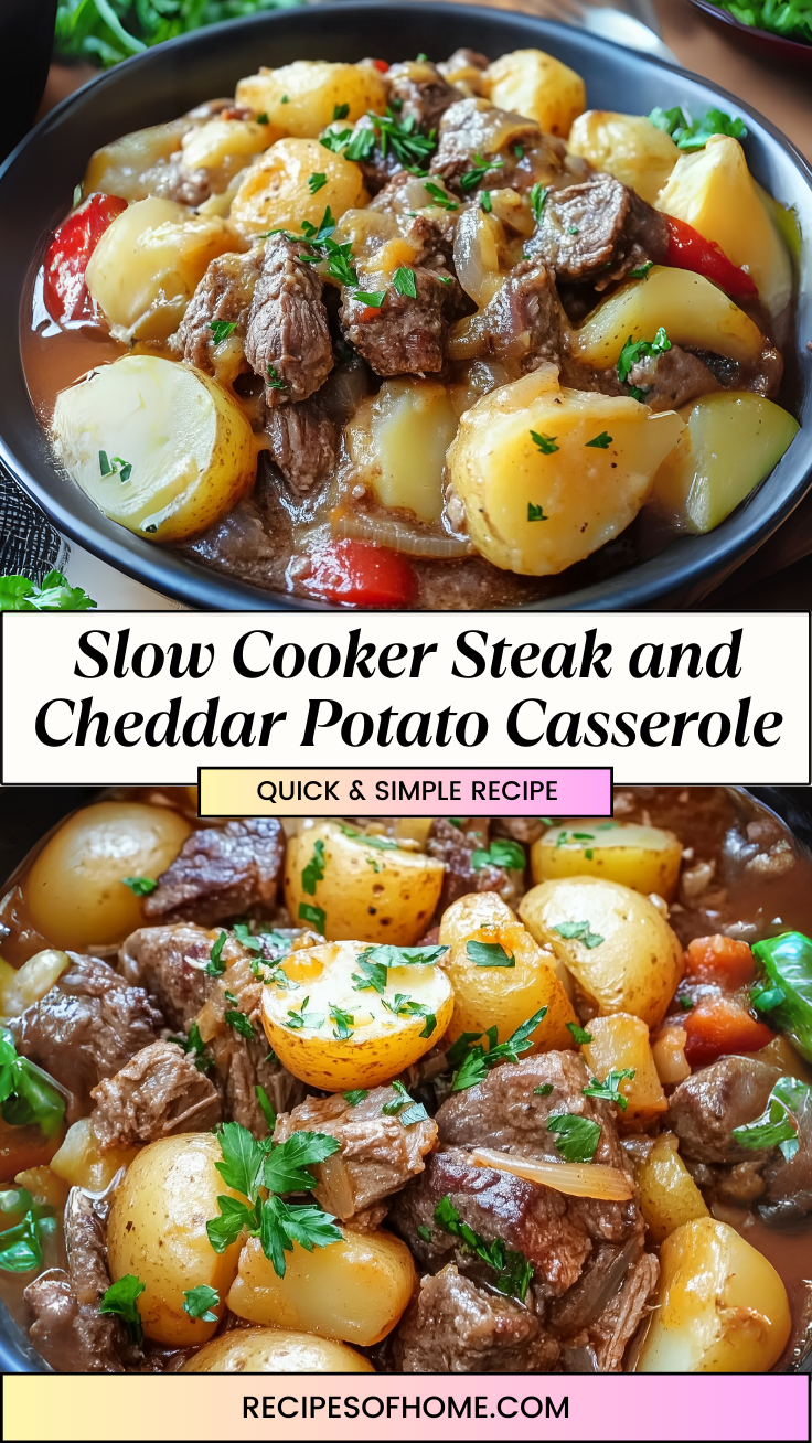 Slow Cooker Steak and Cheddar Potato Casserole 3 Slow Cooker Steak and Cheddar Potato Casserole 3