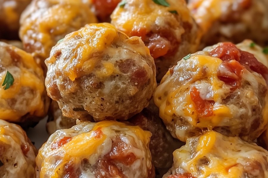 Rotel Cream Cheese Sausage Balls 1