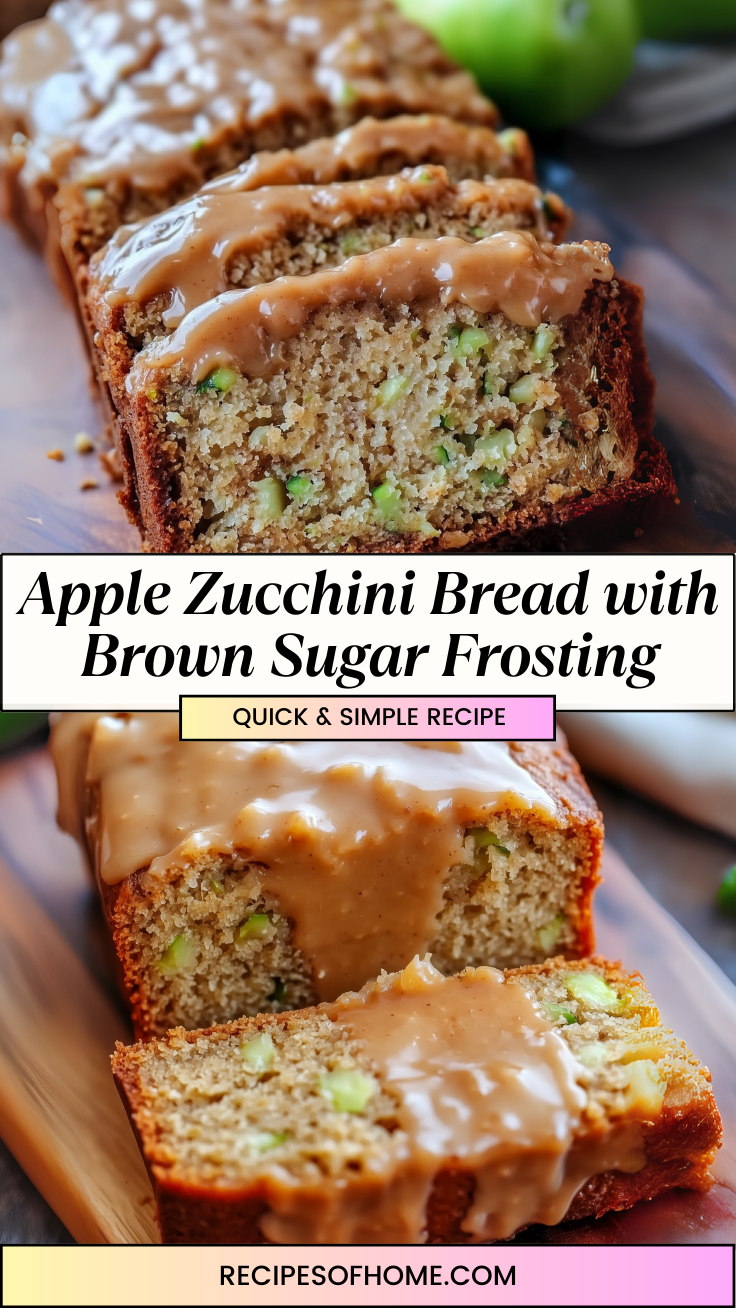 Apple Zucchini Bread with Brown Sugar Frosting 3 Apple Zucchini Bread with Brown Sugar Frosting 3