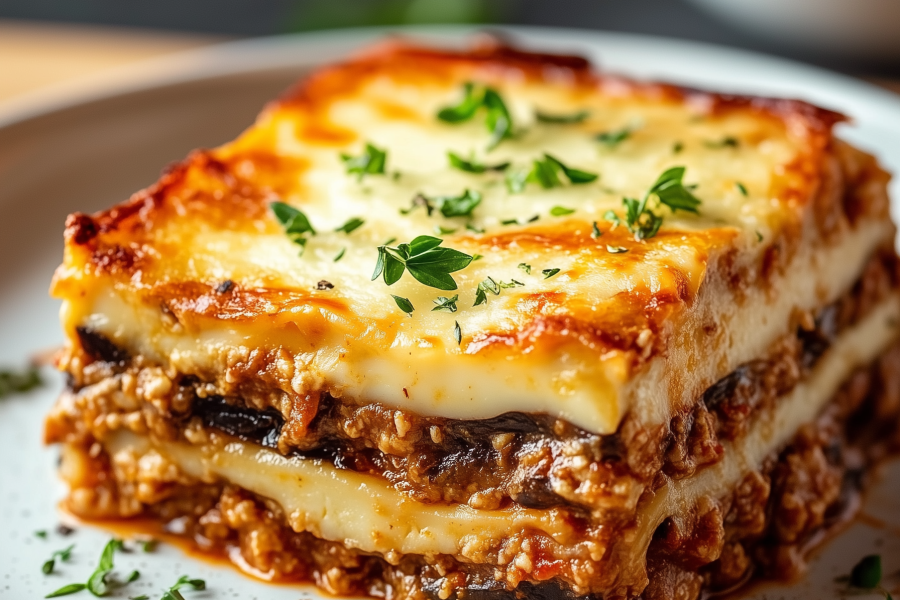 Classic Greek Eggplant Moussaka 1