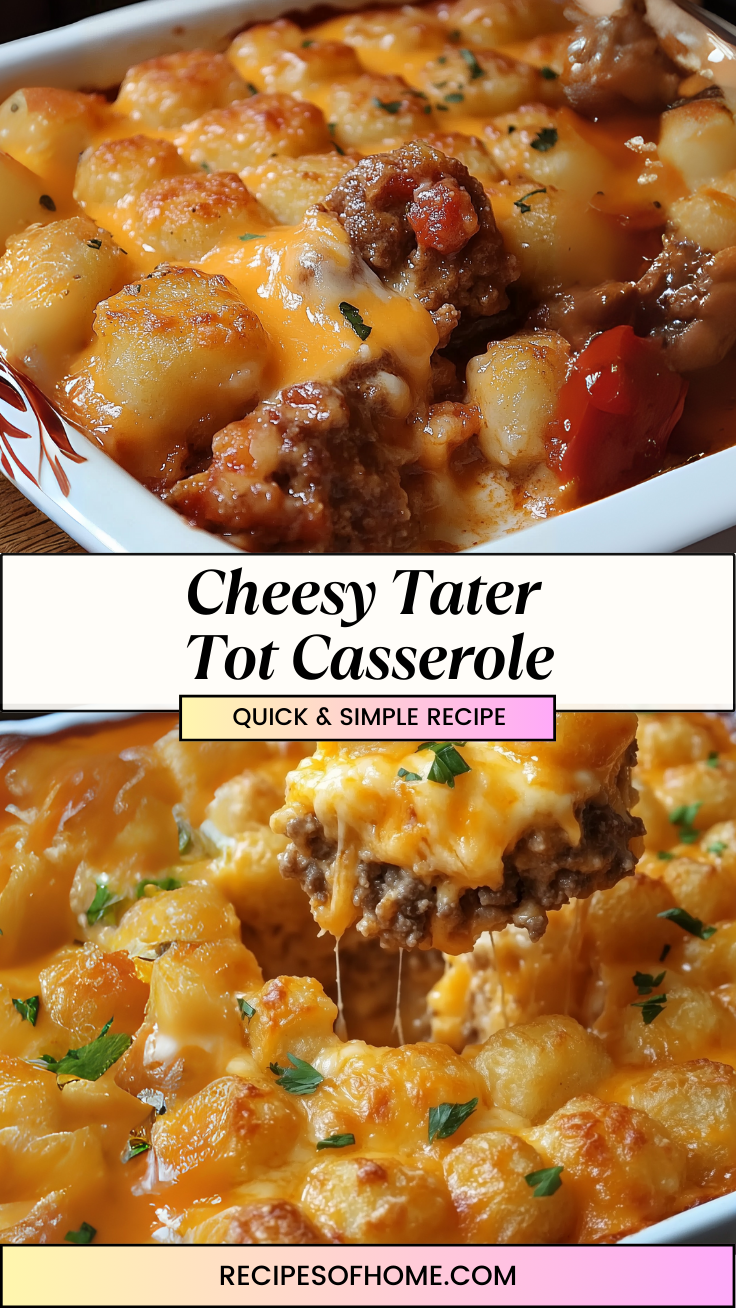 Cheesy Tater Tot Casserole 3 Cheesy Tater Tot Casserole 3