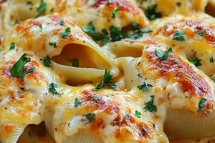Cajun Chicken Alfredo Stuffed Shells 1