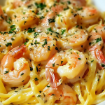 Creamy Garlic Shrimp Pasta 1