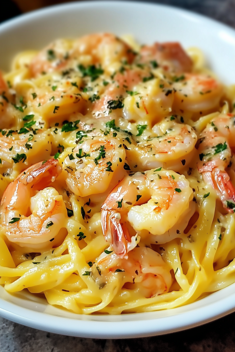 Creamy Garlic Shrimp Pasta 1