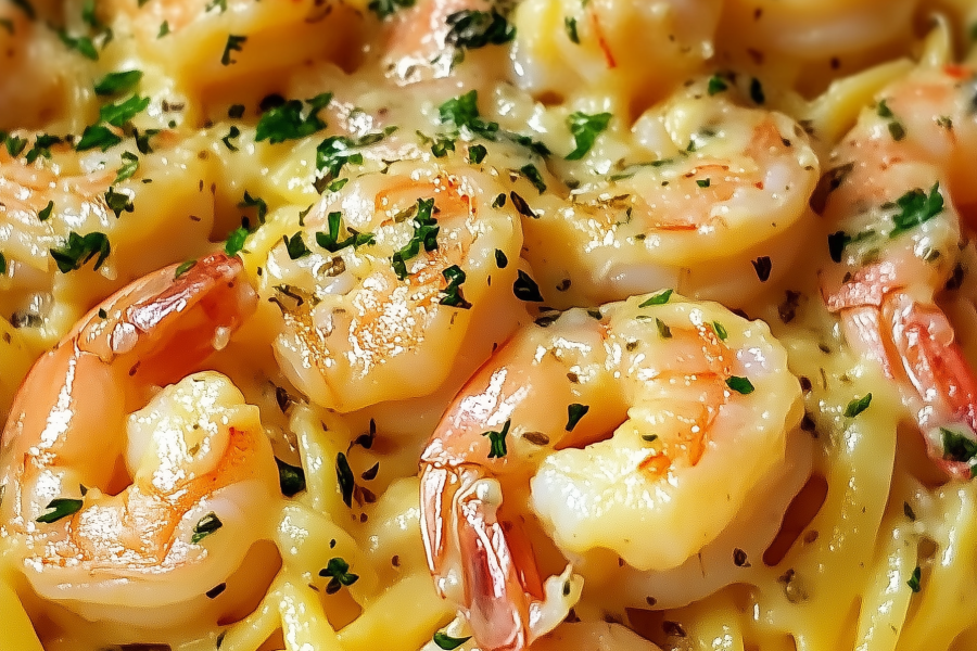 Creamy Garlic Shrimp Pasta 1