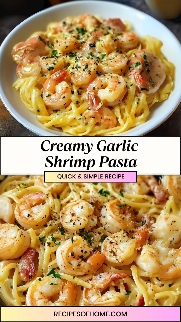 Creamy Garlic Shrimp Pasta 3