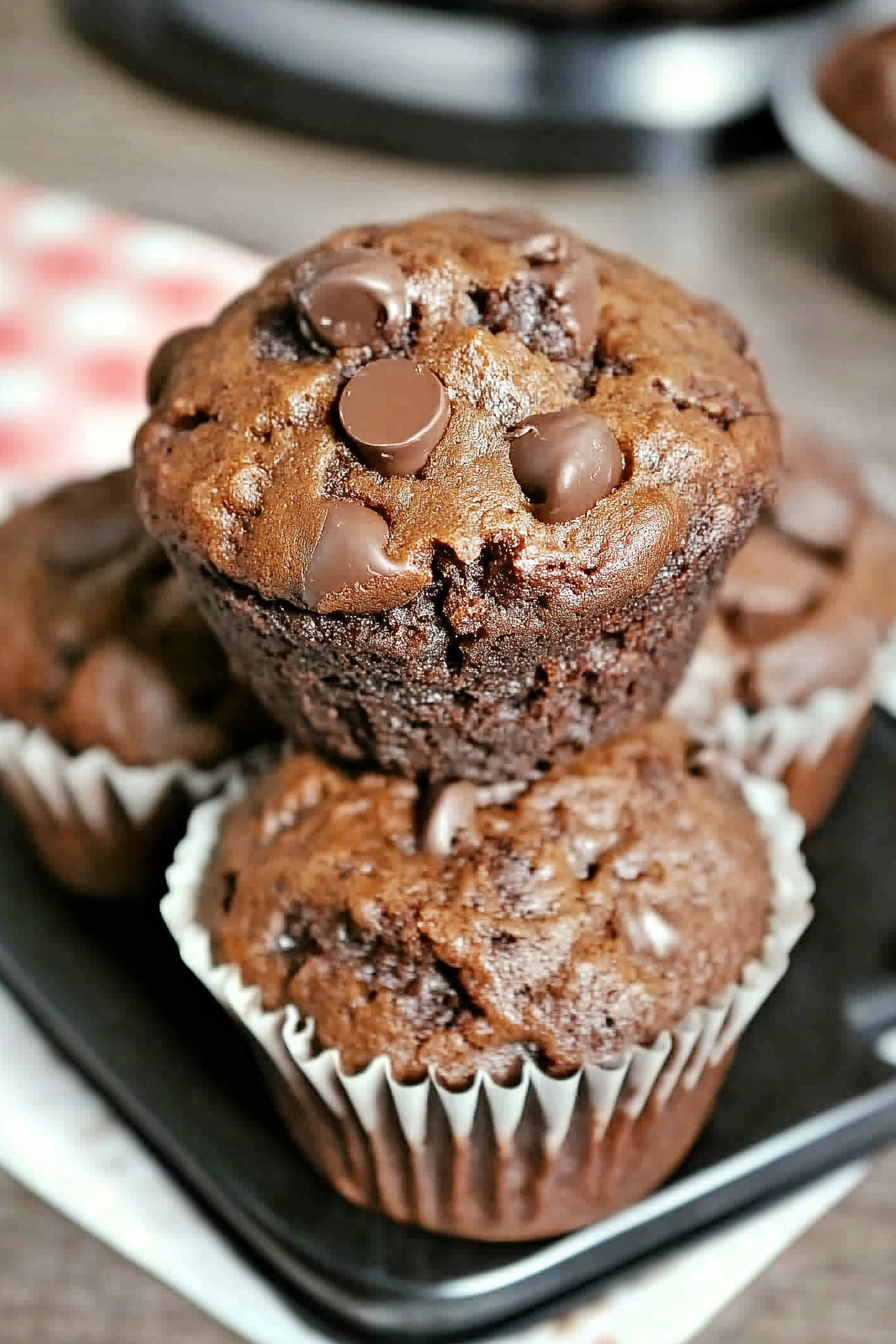 Chocolate Chocolate Chip Muffins 2 scaled