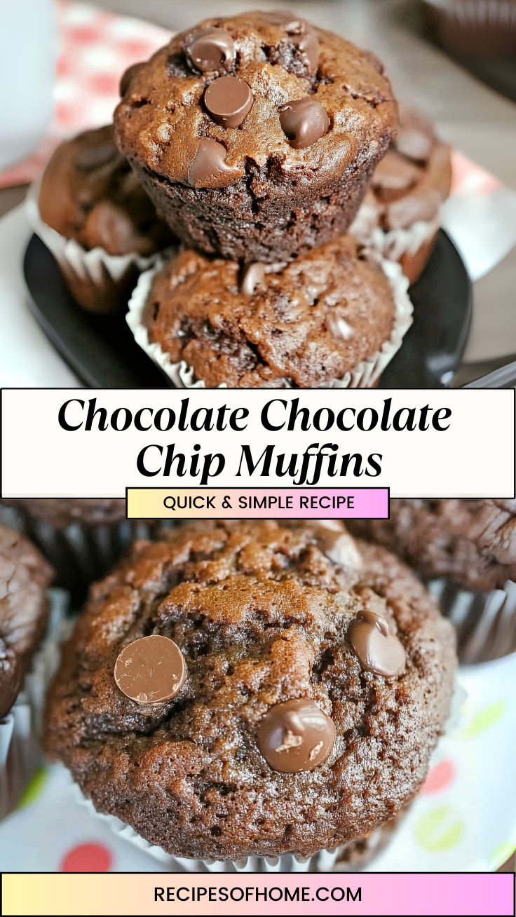 Chocolate Chocolate Chip Muffins 3