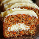 Cream Cheese Filled Carrot Cake Loaf 1