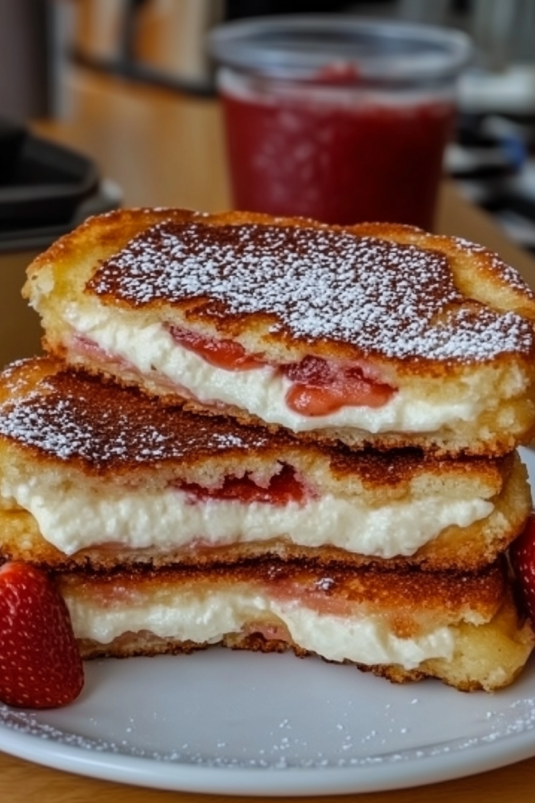 Fried Strawberry Cheesecake Sandwiches 1
