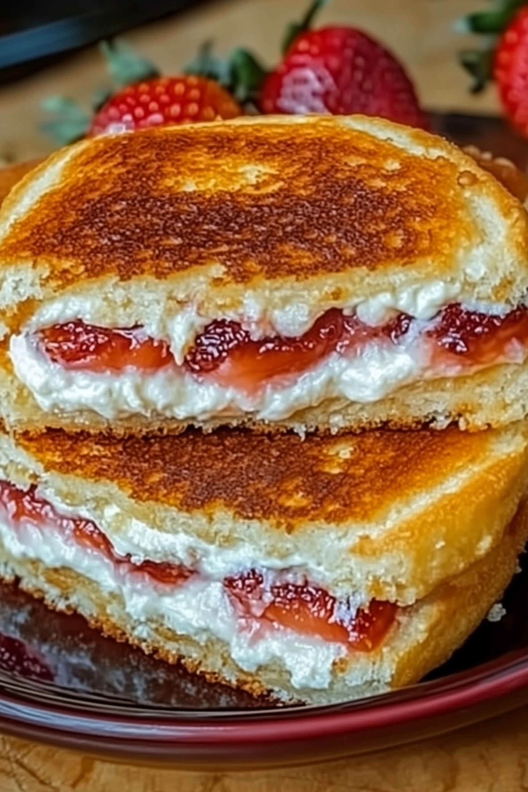 Fried Strawberry Cheesecake Sandwiches 2 scaled