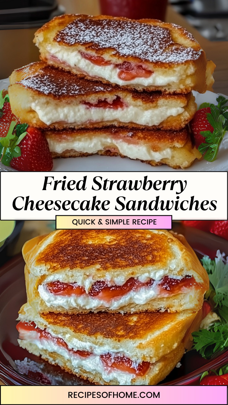 Fried Strawberry Cheesecake Sandwiches 3