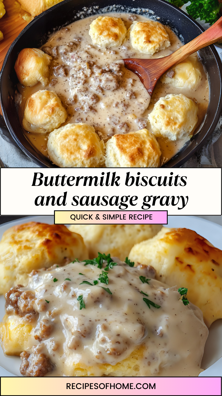 Buttermilk biscuits and sausage gravy 3