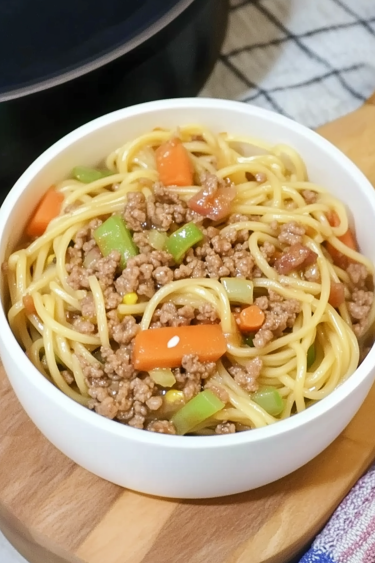 Ground Beef Lo Mein 1