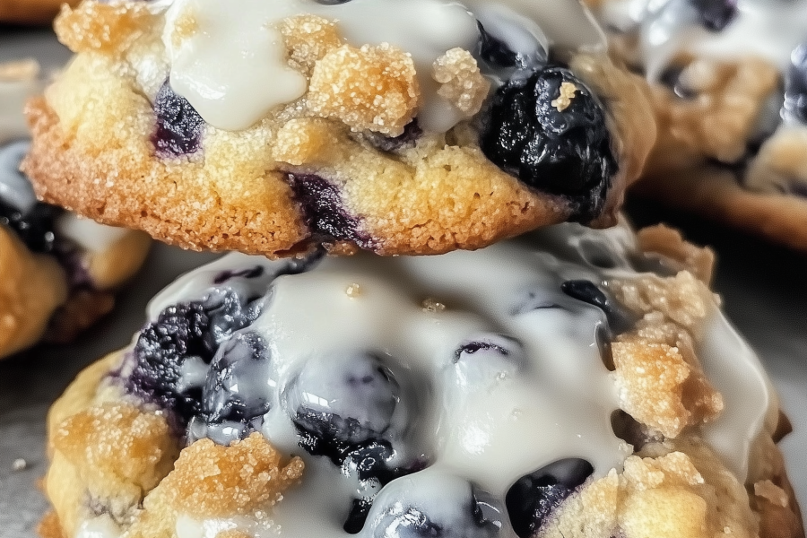 Blueberry Muffin Cookies with Streusel Topping 1