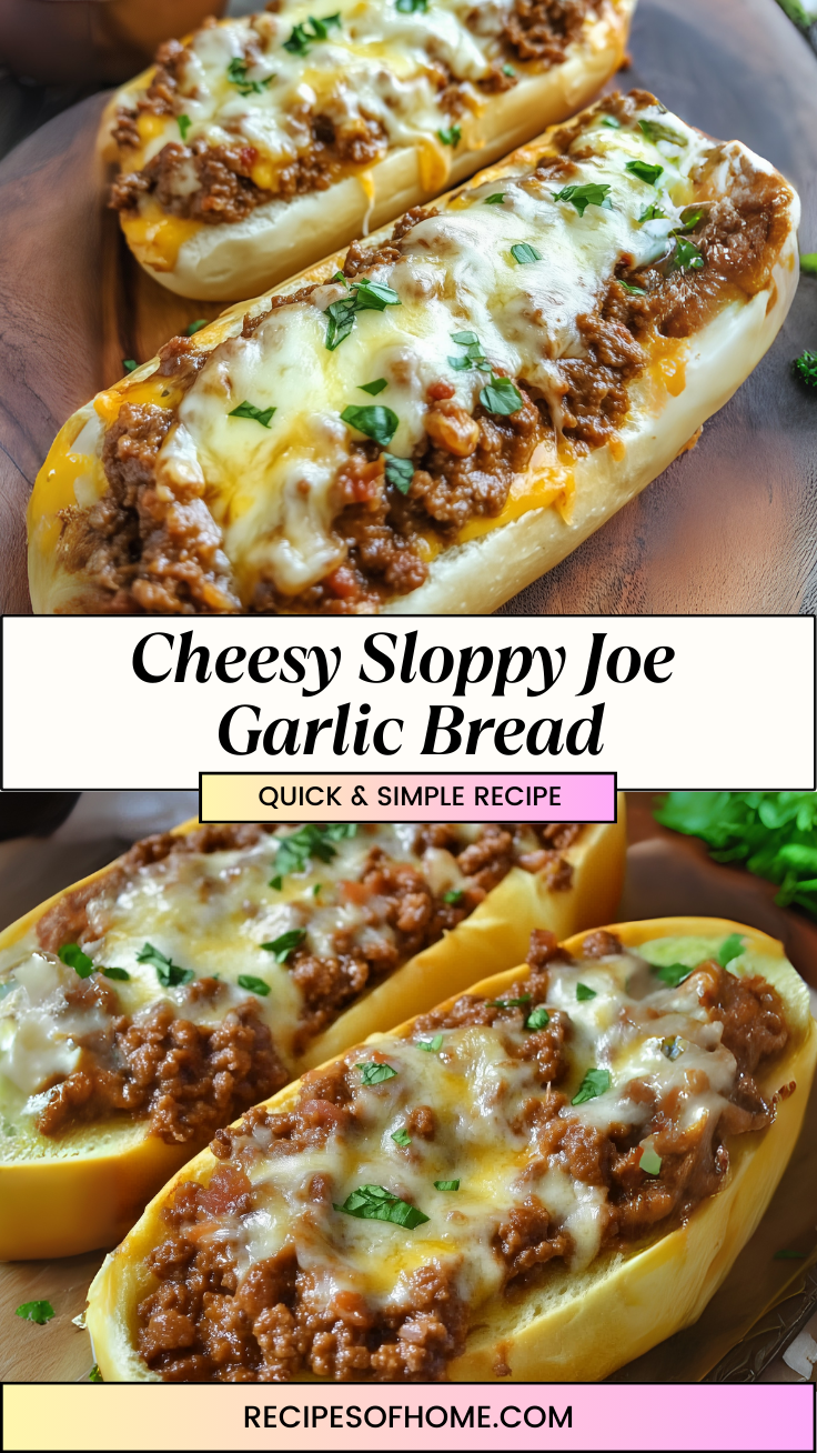 Cheesy Sloppy Joe Garlic Bread 3