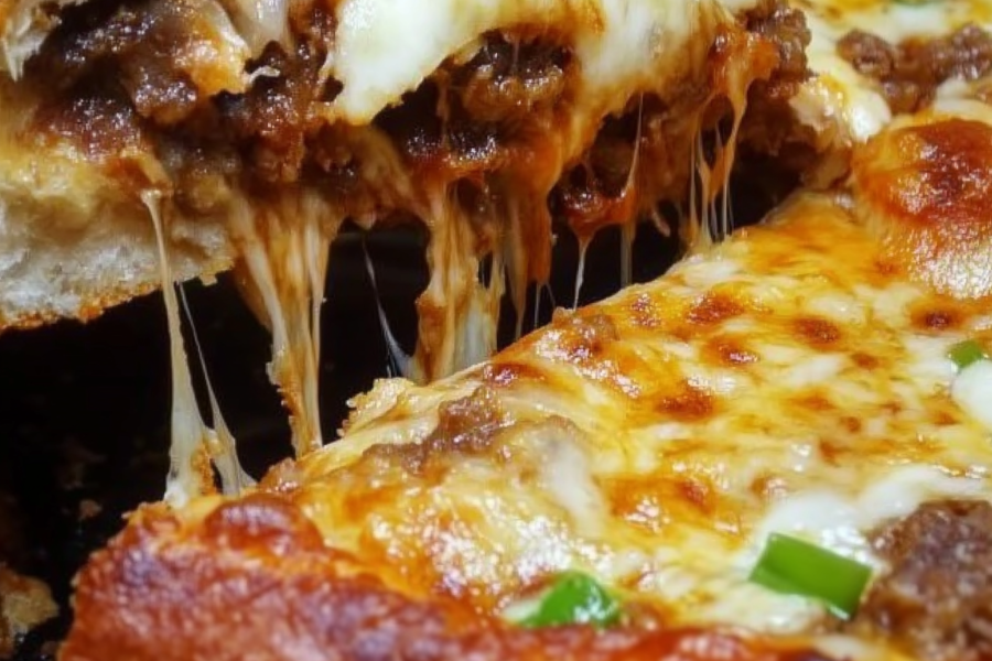 HOMEMADE CHICAGO STYLE DEEP DISH PIZZA 1