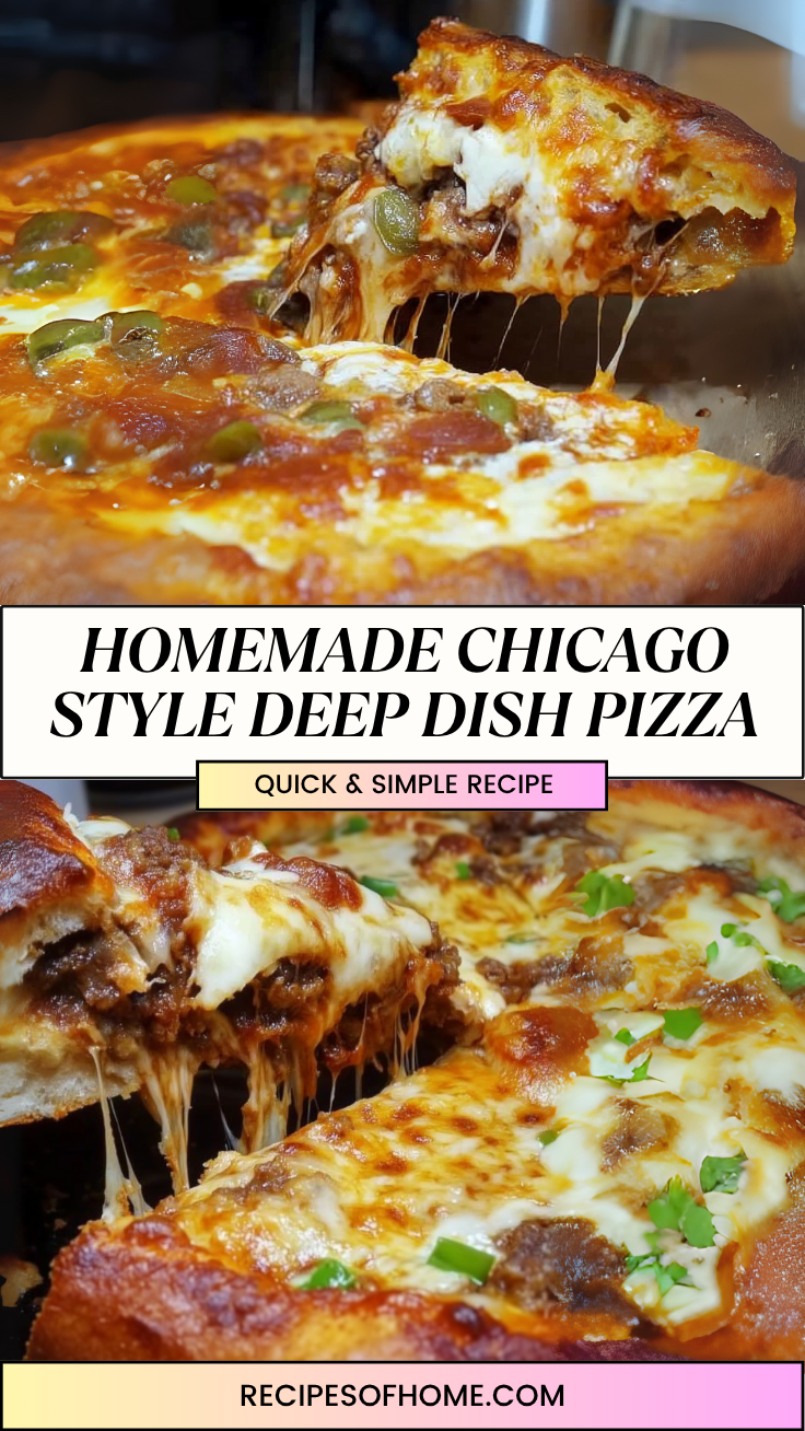 HOMEMADE CHICAGO STYLE DEEP DISH PIZZA 3