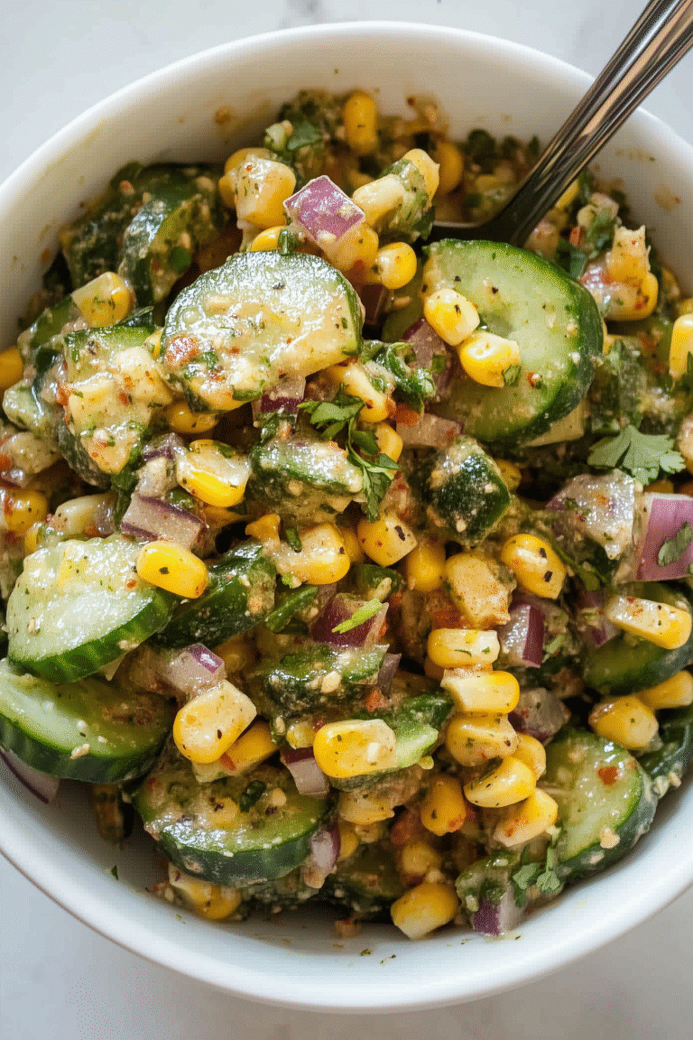 Mexican Cucumber Salad with Sweet Corn 1
