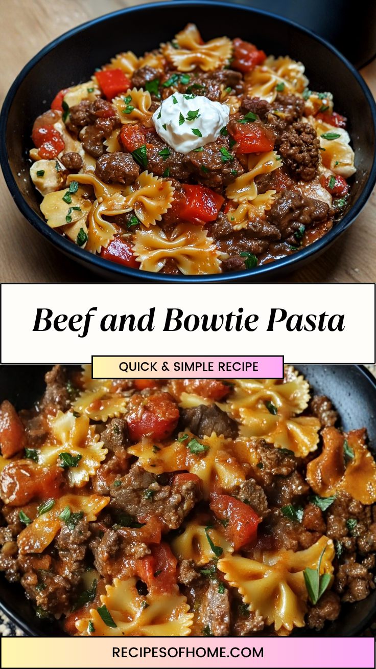 Beef and Bowtie Pasta 3 Beef and Bowtie Pasta 3
