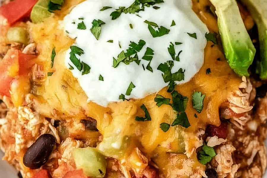 Easy Chicken Burrito Casserole 2