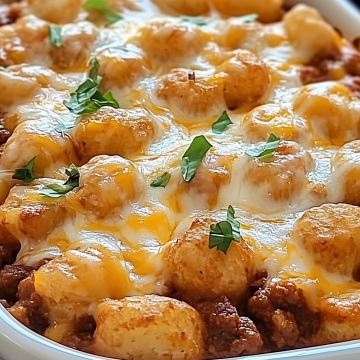 Chili Cheese Tater Tot Casserole