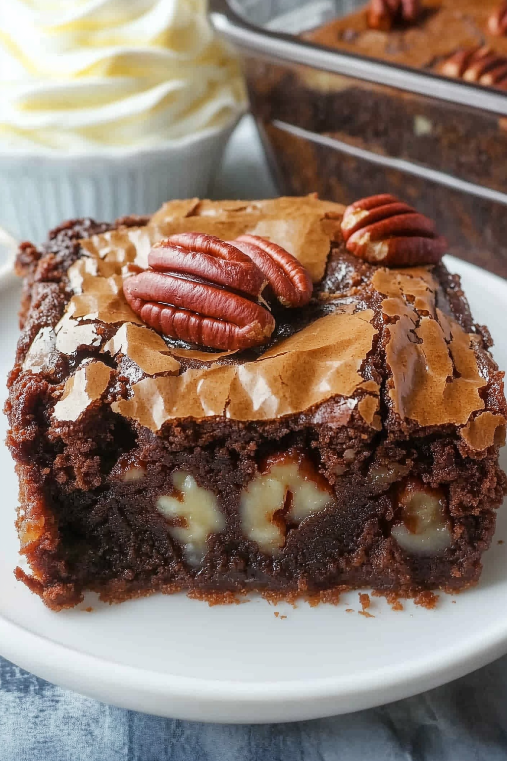 Homemade Salted Pecan Pie Brownies