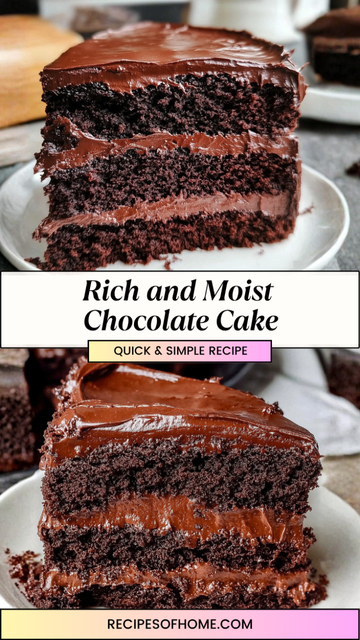 Classic Homemade Moist Chocolate Cake